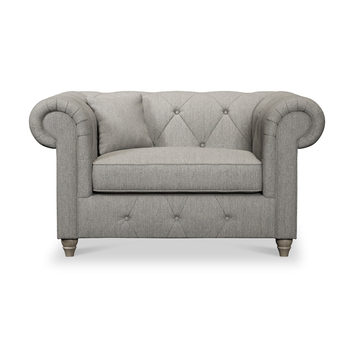 Everett Snuggler Chair Graphite Washed Oak Feet from Roseland Furniture