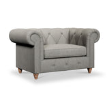 Everett Snuggler Chair Graphite Walnut Feet from Roseland Furniture