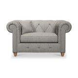 Everett Snuggler Chair Graphite Walnut Feet from Roseland Furniture