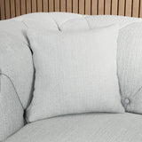 Everett Snuggler Chair Light Blue Washed Oak Feet from Roseland Furniture