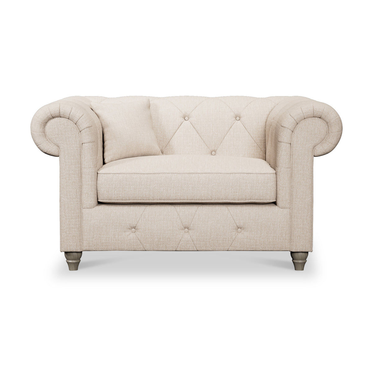 Everett Snuggler Chair Oyster Washed Oak Feet from Roseland Furniture