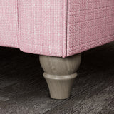 Everett Snuggler Chair Pink Washed Oak Feet from Roseland Furniture