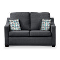 Charlcote Charcoal Faux Linen 2 Seater Sofabed with Duck Egg Scatter Cushions from Roseland Furniture