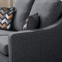 Charlcote Charcoal Faux Linen 2 Seater Sofabed with Charcoal Scatter Cushions from Roseland Furniture