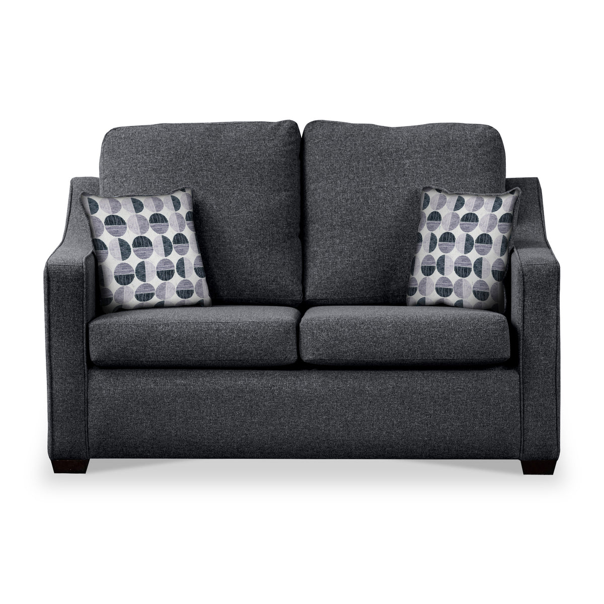 Charlcote Charcoal Faux Linen 2 Seater Sofabed with Mono Scatter Cushions from Roseland Furniture