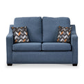 Charlcote Denim Faux Linen 2 Seater Sofabed with Charcoal Scatter Cushions from Roseland Furniture