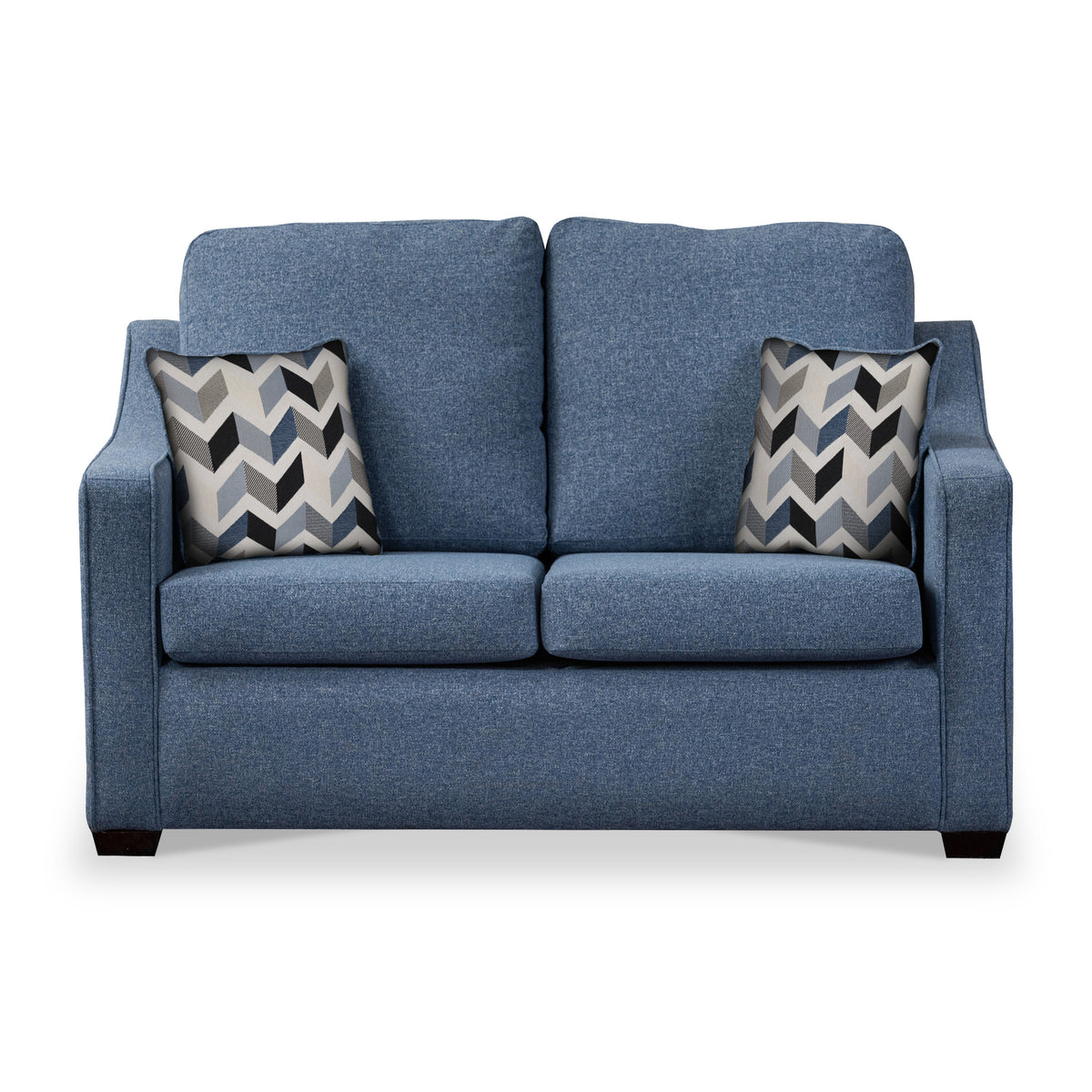 Charlcote Denim Faux Linen 2 Seater Sofabed with Denim Scatter Cushions from Roseland Furniture