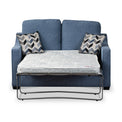 Charlcote Denim Faux Linen 2 Seater Sofabed with Denim Scatter Cushions from Roseland Furniture