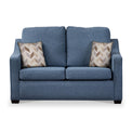 Charlcote Denim Faux Linen 2 Seater Sofabed with Oatmeal Scatter Cushions from Roseland Furniture