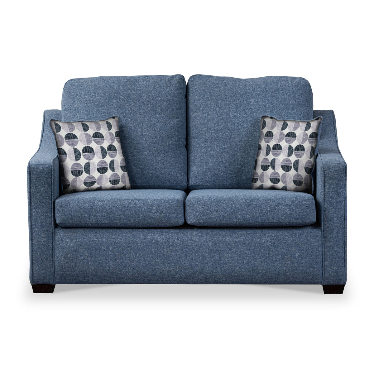 Charlcote Denim Faux Linen 2 Seater Sofabed with Mono Scatter Cushions from Roseland Furniture