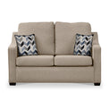 Charlcote Oatmeal Faux Linen 2 Seater Sofabed with Denim Scatter Cushions from Roseland Furniture