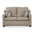 Charlcote Oatmeal Faux Linen 2 Seater Sofabed with Mustard Scatter Cushions from Roseland Furniture