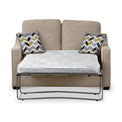 Charlcote Oatmeal Faux Linen 2 Seater Sofabed with Mustard Scatter Cushions from Roseland Furniture