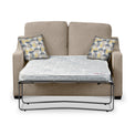Charlcote Oatmeal Faux Linen 2 Seater Sofabed with Beige Scatter Cushions from Roseland Furniture