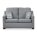 Charlcote Silver Faux Linen 2 Seater Sofabed with Duck Egg Scatter Cushions from Roseland Furniture