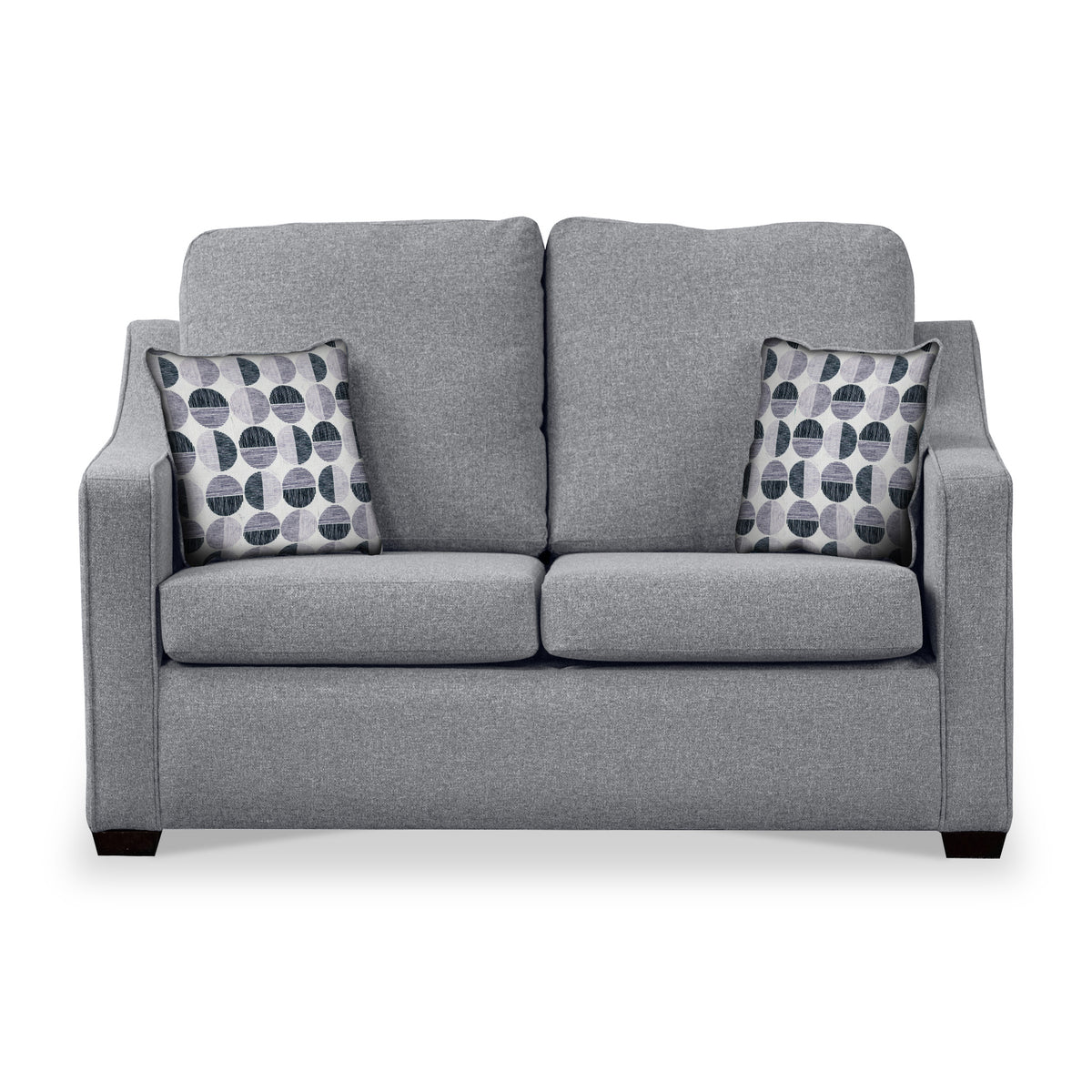 Charlcote Silver Faux Linen 2 Seater Sofabed with Mono Scatter Cushions from Roseland Furniture