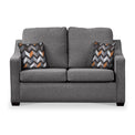 Fenton Charcoal Soft Weave 2 Seater Sofabed with Charcoal Scatter Cushions from Roseland Furniture