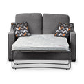 Fenton Charcoal Soft Weave 2 Seater Sofabed with Charcoal Scatter Cushions from Roseland Furniture