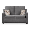 Fenton Charcoal Soft Weave 2 Seater Sofabed with Oatmeal Scatter Cushions from Roseland Furniture