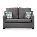 Fenton Charcoal Soft Weave 2 Seater Sofabed with Duck Egg Scatter Cushions from Roseland Furniture