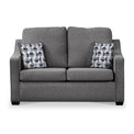 Fenton Charcoal Soft Weave 2 Seater Sofabed with Mono Scatter Cushions from Roseland Furniture