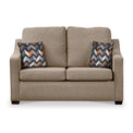 Fenton Fawn Soft Weave 2 Seater Sofabed with Charcoal Scatter Cushions from Roseland Furniture