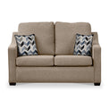 Fenton Fawn Soft Weave 2 Seater Sofabed with Denim Scatter Cushions from Roseland Furniture