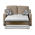Fenton Fawn Soft Weave 2 Seater Sofabed with Denim Scatter Cushions from Roseland Furniture