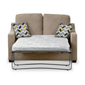 Fenton Fawn Soft Weave 2 Seater Sofabed with Mustard Scatter Cushions from Roseland Furniture