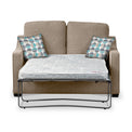 Fenton Fawn Soft Weave 2 Seater Sofabed with Duck Egg Scatter Cushions from Roseland Furniture