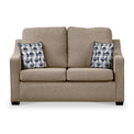 Fenton Fawn Soft Weave 2 Seater Sofabed with Mono Scatter Cushions from Roseland Furniture