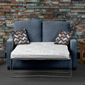 Fenton Midnight Soft Weave 2 Seater Sofabed with Charcoal Scatter Cushions from Roseland Furniture