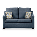 Fenton Midnight Soft Weave 2 Seater Sofabed with Beige Scatter Cushions from Roseland Furniture