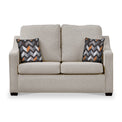 Fenton Oatmeal Soft Weave 2 Seater Sofabed with Charcoal Scatter Cushions from Roseland Furniture