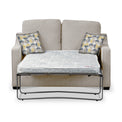 Fenton Oatmeal Soft Weave 2 Seater Sofabed with Beige Scatter Cushions from Roseland Furniture