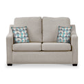 Fenton Oatmeal Soft Weave 2 Seater Sofabed with Duck Egg Scatter Cushions from Roseland Furniture