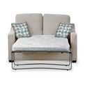 Fenton Oatmeal Soft Weave 2 Seater Sofabed with Duck Egg Scatter Cushions from Roseland Furniture