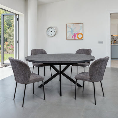 Rivelle 120-160cm Extending Round Dining Table