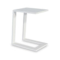 Maze White Aluminium Side Table from Roseland Furniture