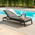 Maze Allure Charcoal Sunlounger from Roseland Furniture