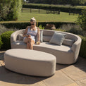 Maze Ambition Curve 3 Seater Sofa Daybed With Curved Footstool from Roseland Furniture