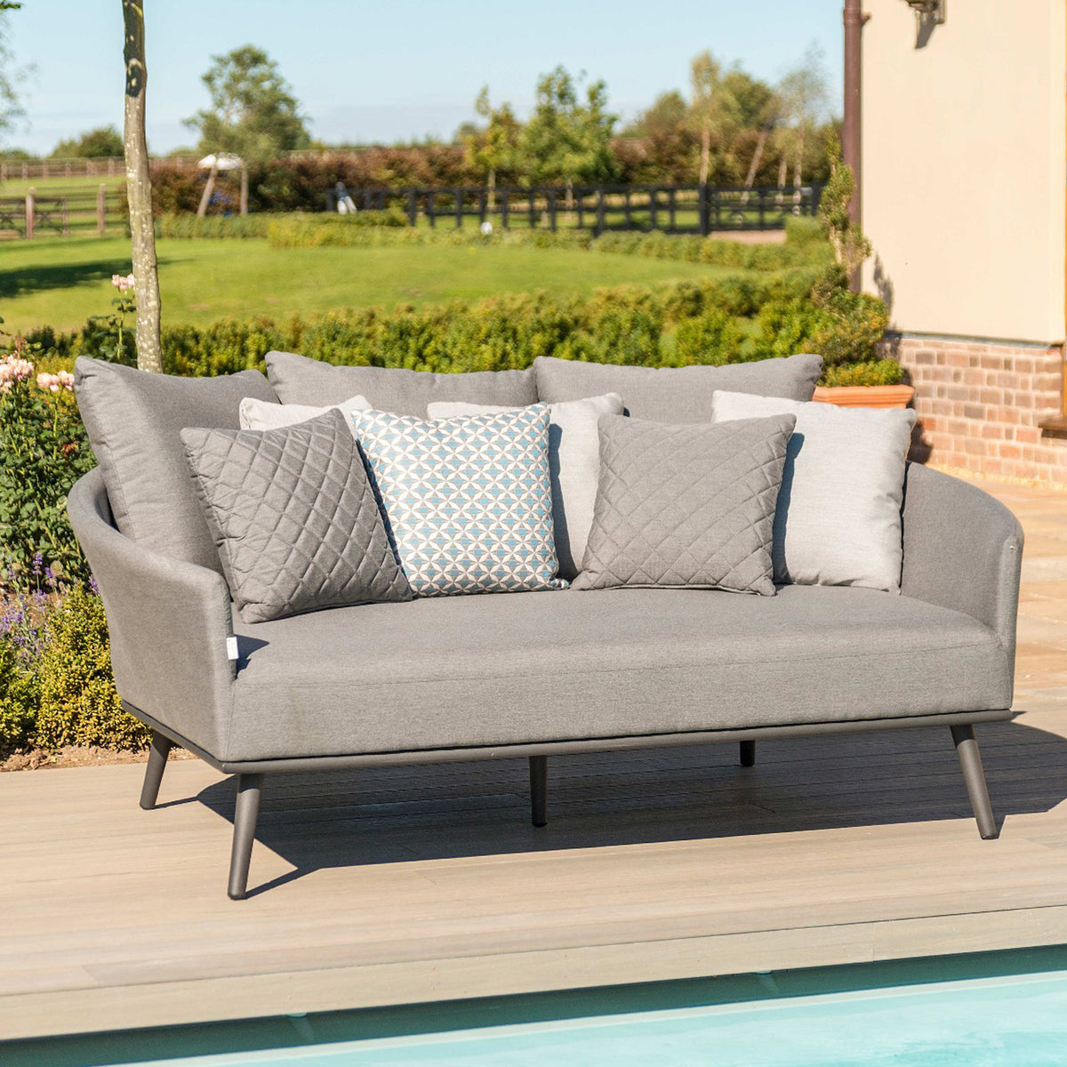 Maze Flanelle Grey Ark Outdoor Daybed Sofa
