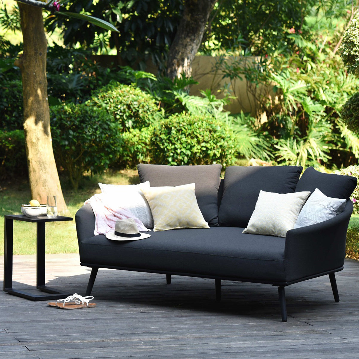 Maze Charcoal Ark Outdoor Daybed Sofa from Roseland Furniture