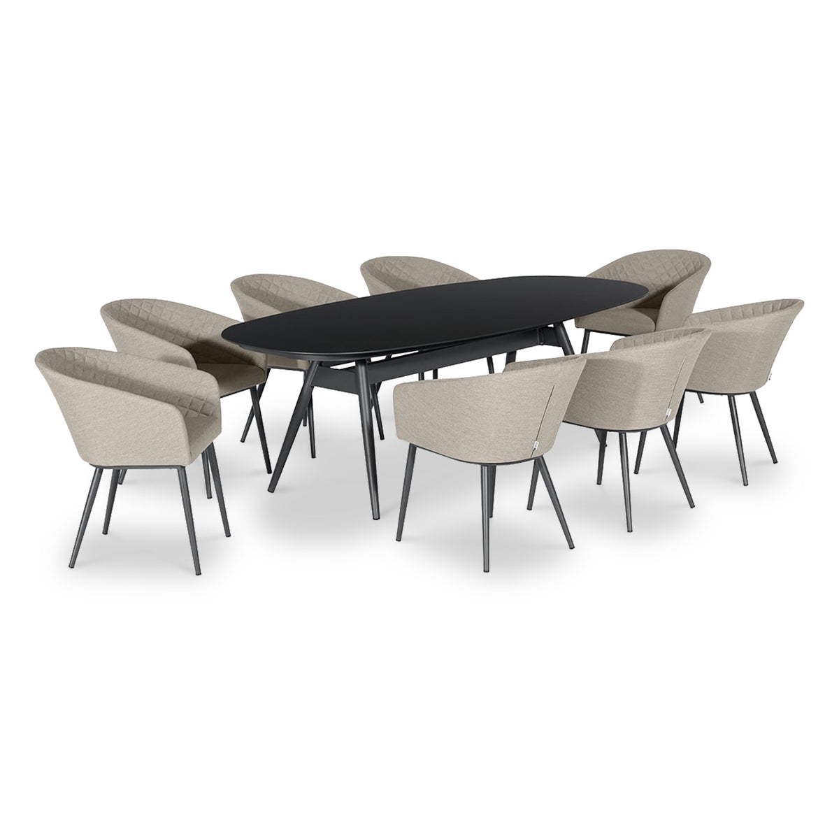 Maze Ambition 8 Seat Oval Dining Set from Roseland Furniture