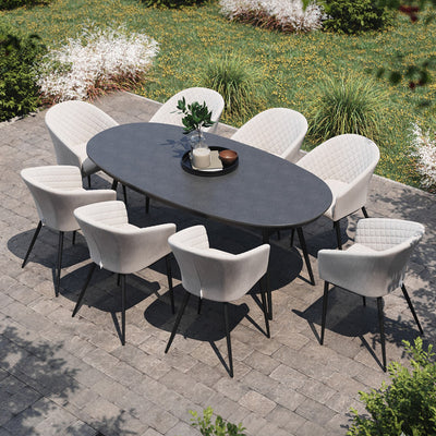 Maze Ambition 8 Seat Oval Dining Set