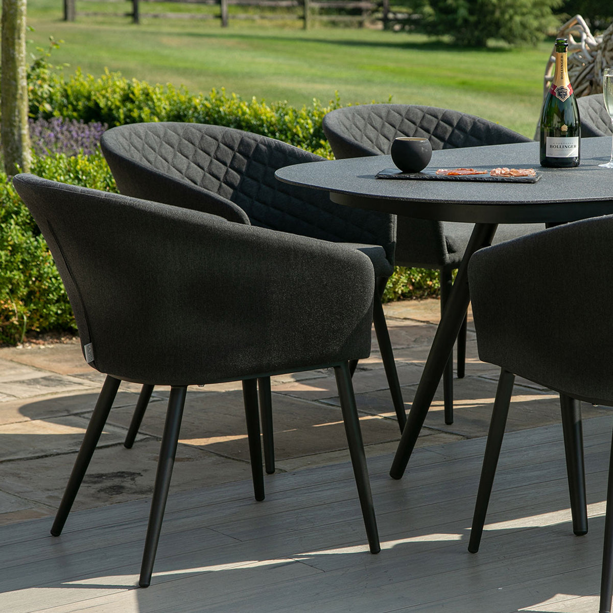 Maze Ambition Charcoal 8 Seat Outdoor Oval Dining Set