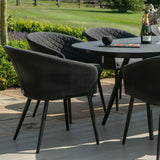 Maze Ambition Charcoal 8 Seat Outdoor Oval Dining Set