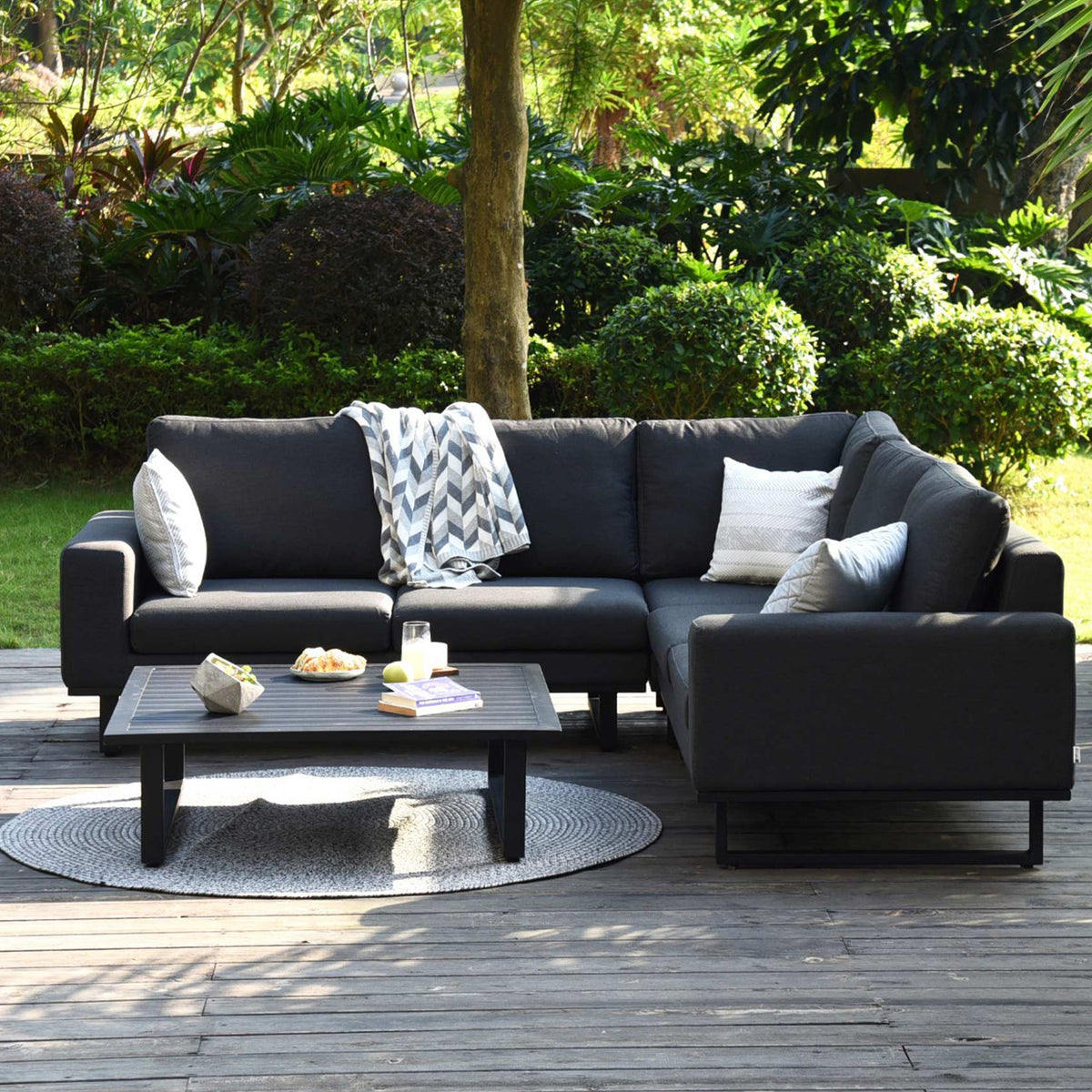 Maze Ethos Charcoal Outdoor Corner Sofa Group