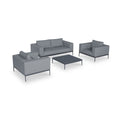 Maze Eve Flanelle Grey 2 Seat Sofa Set