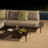 Maze Eve Flanelle Grey Corner Sofa Group
